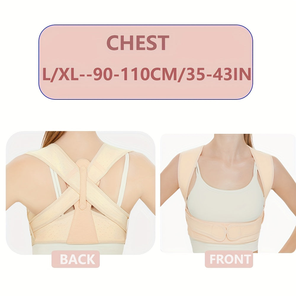 Posture Belt for Women And Men - Back Brace with Lumbar Support And Shoulder Straps for Improved Posture